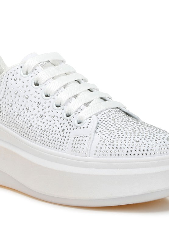 Fashionista Rhinestones Embellished Sneakers