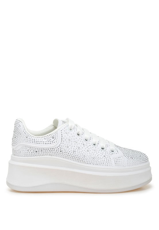 Fashionista Rhinestones Embellished Sneakers