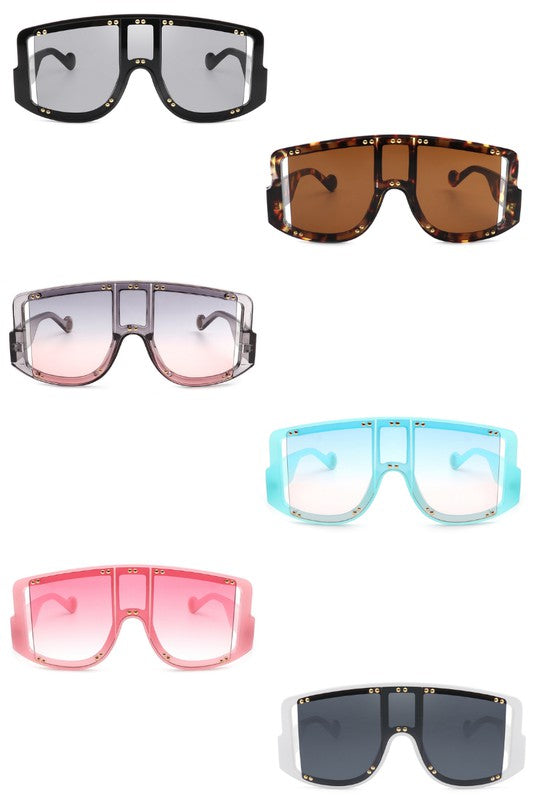 Fashionista Square Fashion Shield Visor Sunglasses