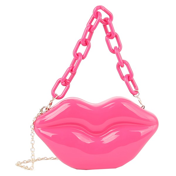 Fashionista Lips Clutch Crossbody Bag