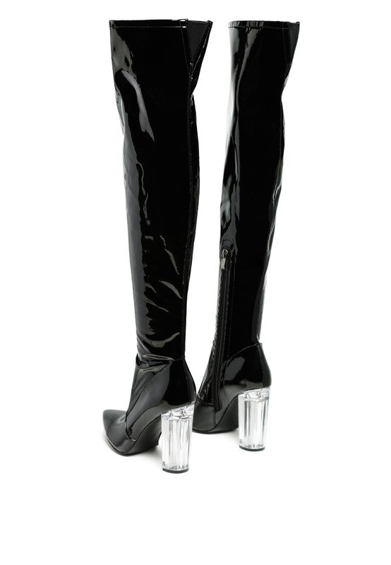 FASHIONISTA HIGH LONG BOOTS IN PATENT PU