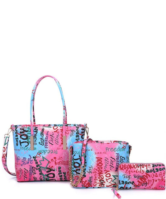 Fashionista 3 In1 Quilted Bag Set