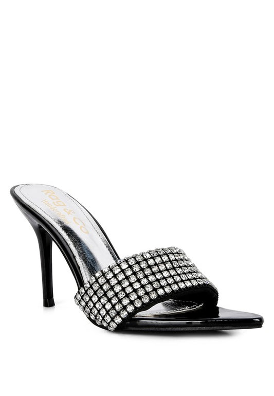 Fashionista Diamante Strap Pointed Heels