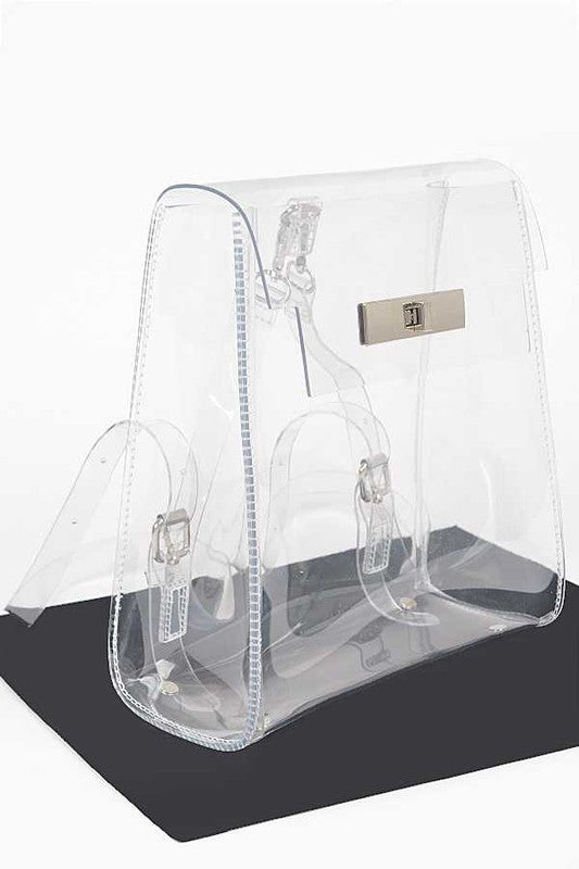 Cleared Transparent Iconic Backpack - xclsvafashion.com