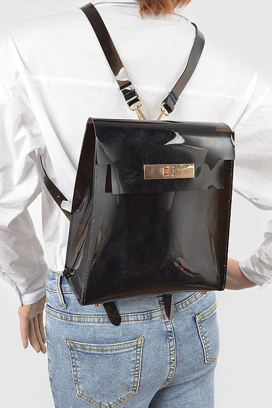 Cleared Transparent Iconic Backpack - xclsvafashion.com