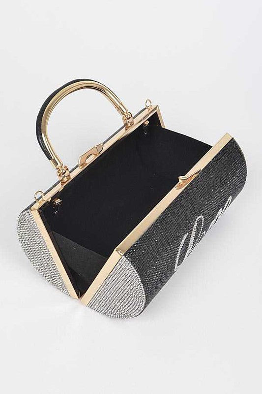 LOVE Rhinestone Box Clutch