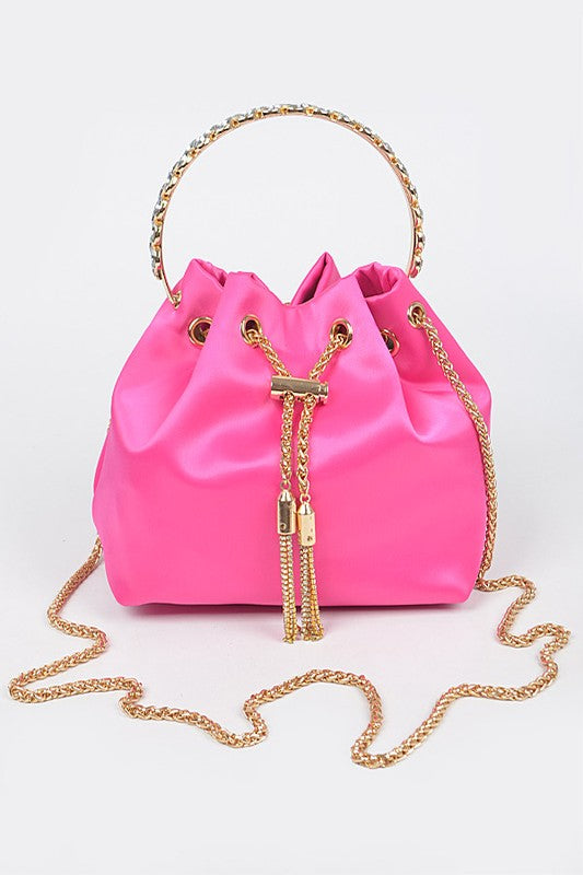 Fashion Top Handle Bucket Clutch Bag