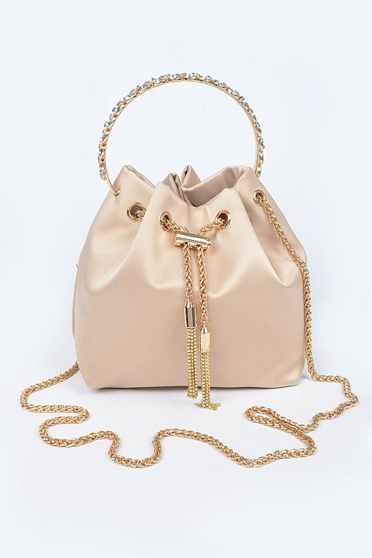 Fashion Top Handle Bucket Clutch Bag