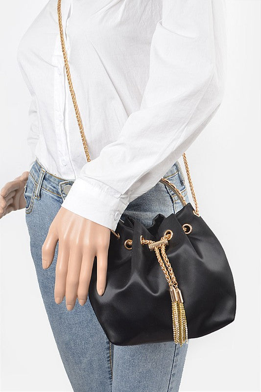 Fashion Top Handle Bucket Clutch Bag