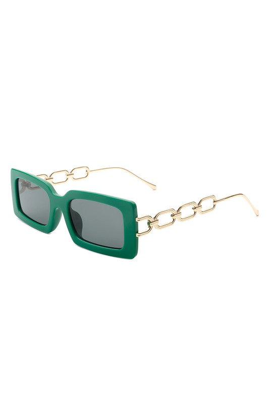 Flat Top Chain Link Design Sunglasses