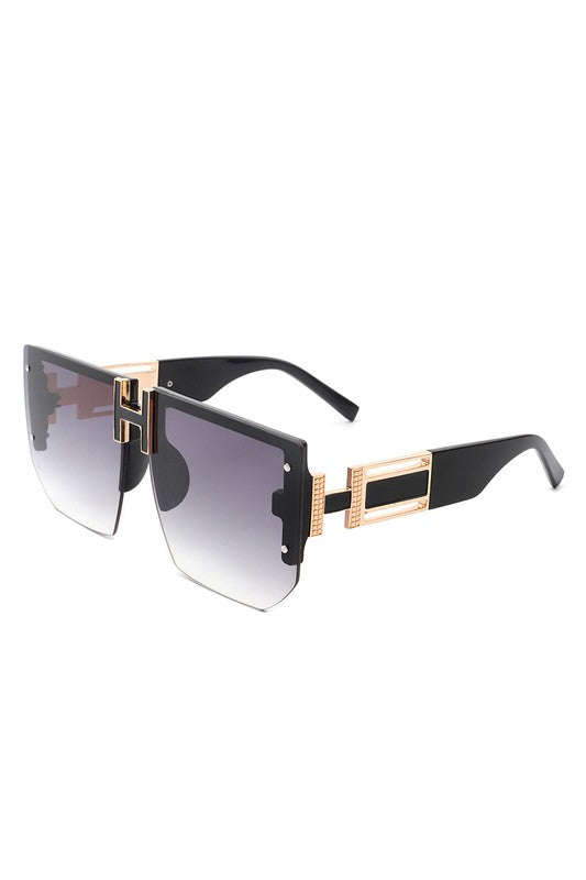 Fashionista Flat Top Half Frame Sunglasses