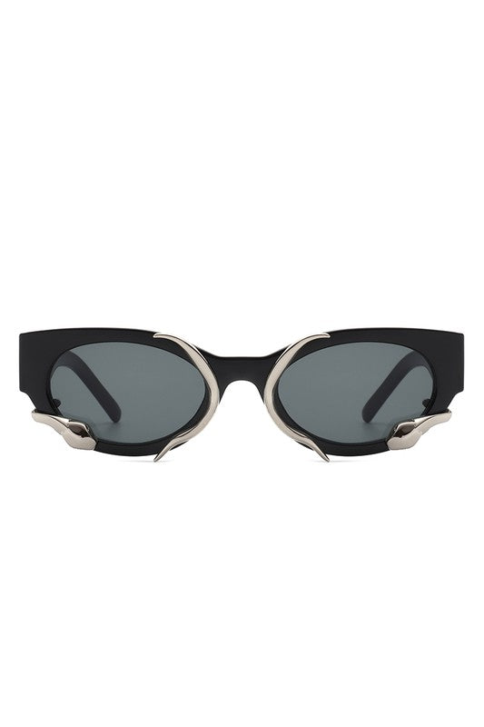 Round Snake Design Cat Eye Sunglasses
