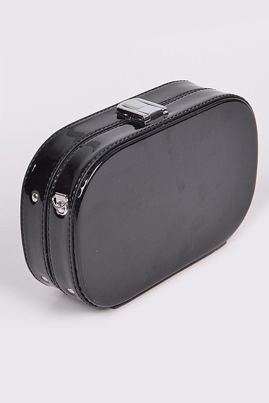 Fashionista Metallic Oval Camera Clutch Bag - xclsvafashion.com