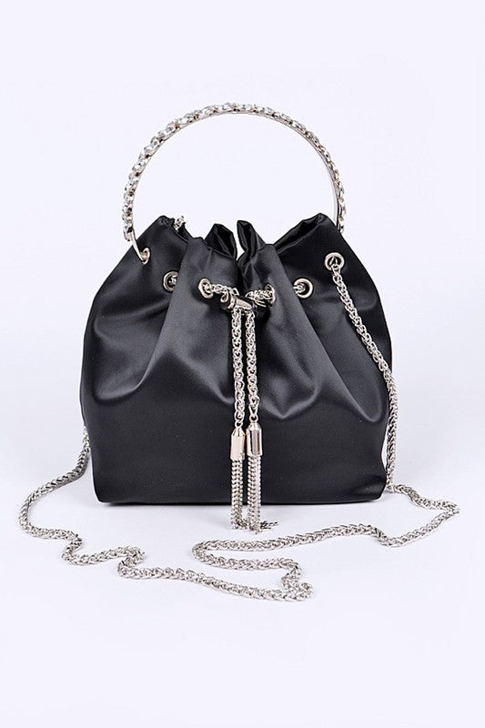 Fashion Top Handle Bucket Clutch Bag