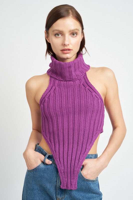Fashionista Knit Turtle Neck Top