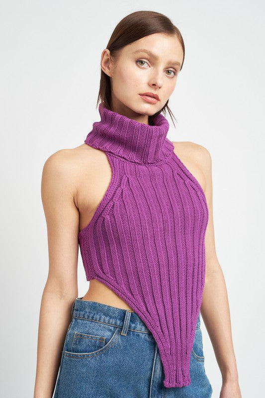 Fashionista Knit Turtle Neck Top