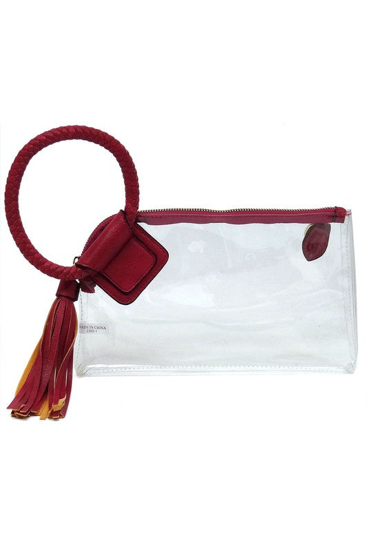 Fashionista See Thru Clear Cuff Handle Clutch