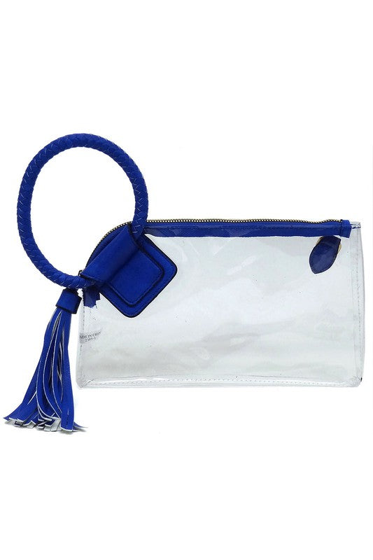 Fashionista See Thru Clear Cuff Handle Clutch