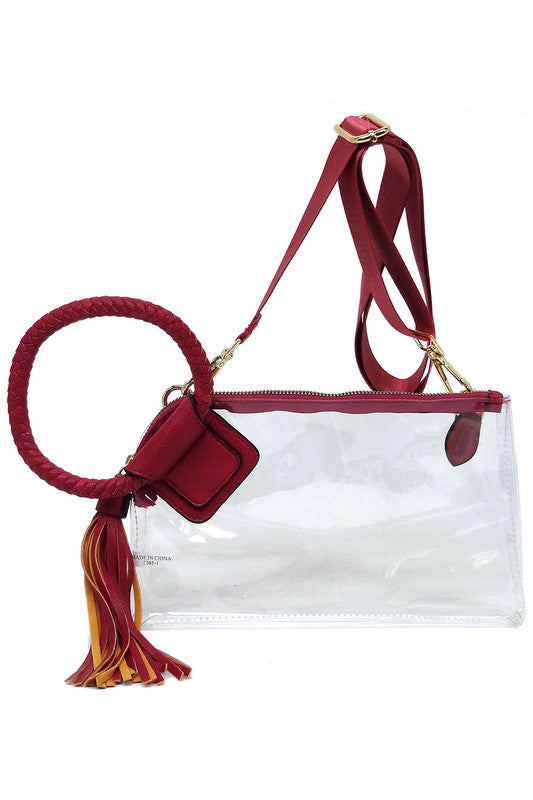 Fashionista See Thru Clear Cuff Handle Clutch