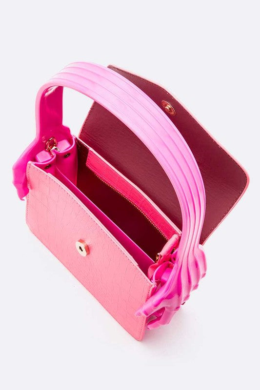 Fashionista Iconic Hand Jelly Handle Bag - xclsvafashion.com