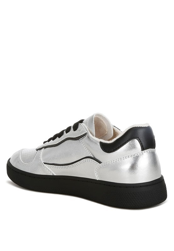 Fashionista Metallic Faux Leather Sneakers