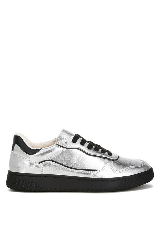 Fashionista Metallic Faux Leather Sneakers