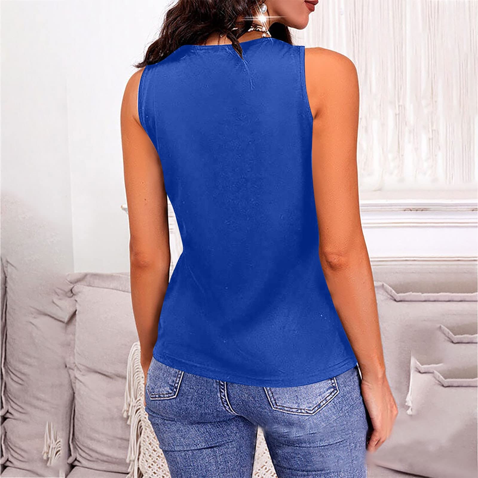 Full Size V-Neck Wide Strap Tank - xclsvafashion.com