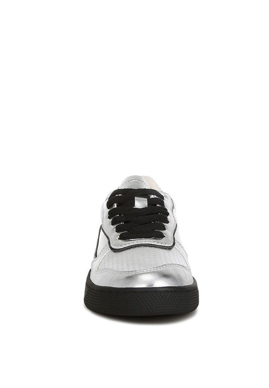 Fashionista Metallic Faux Leather Sneakers