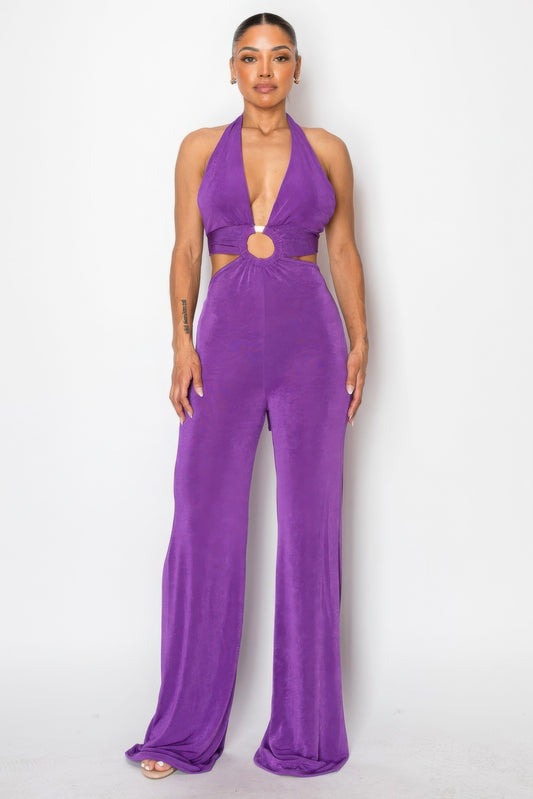 Fashionista Purple Wide Legs Jumpsuit