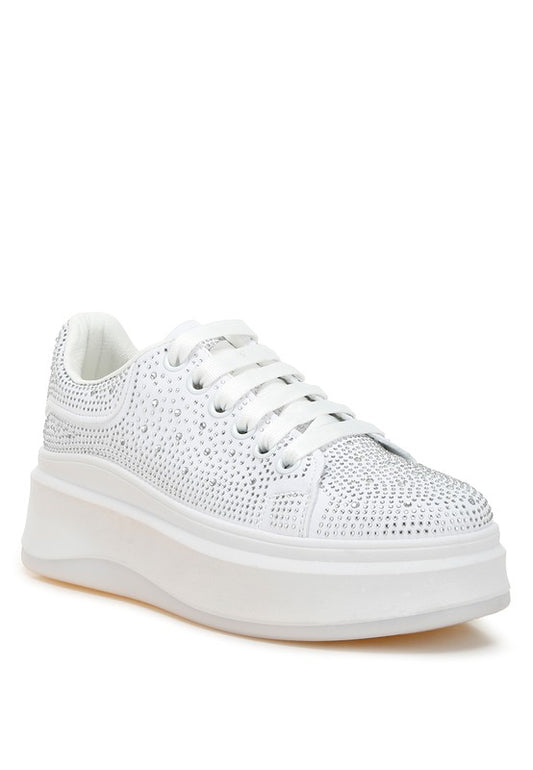 Fashionista Rhinestones Embellished Sneakers