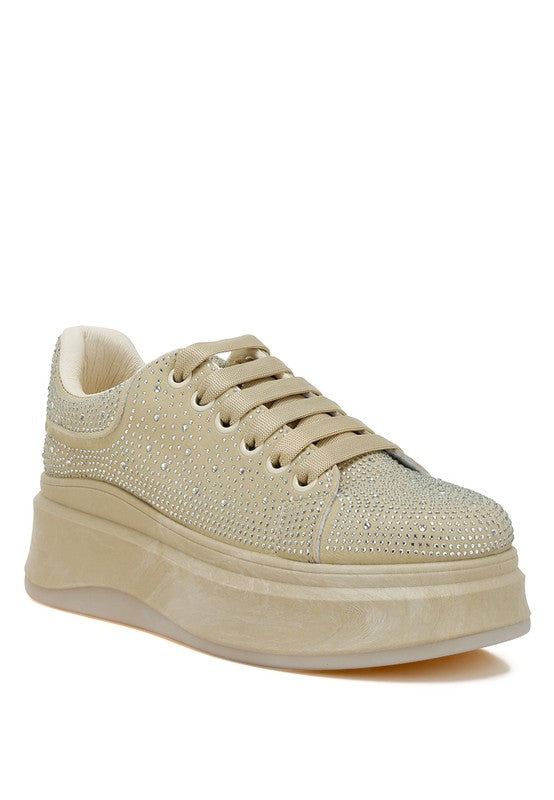 Fashionista Rhinestones Embellished Sneakers