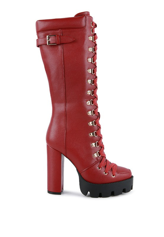 MAGNOLIA Cushion Collared Lace Up Boots - xclsvafashion.com