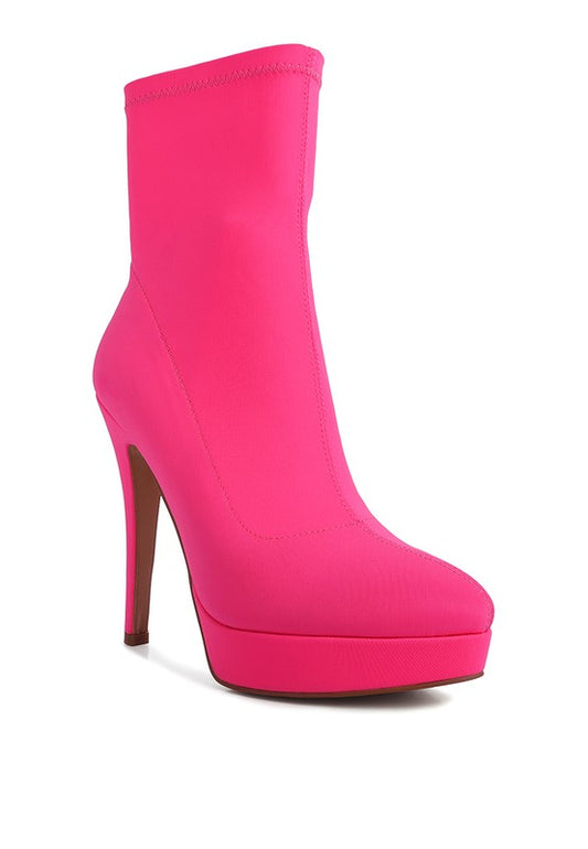 Fashionista High Heeled Lycra Ankle Boot