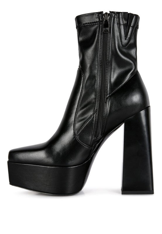 xclsvafashion.com Fashionista Patent Pu Platform Ankle Boots xclsvafashion.com SHOES SHOESBOOTS