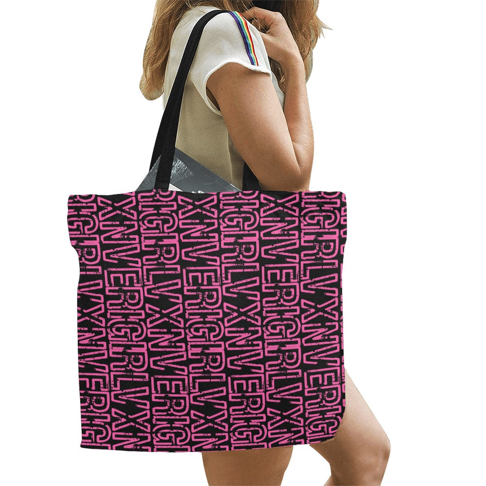 VGVXN Black and Pink Tote Bag