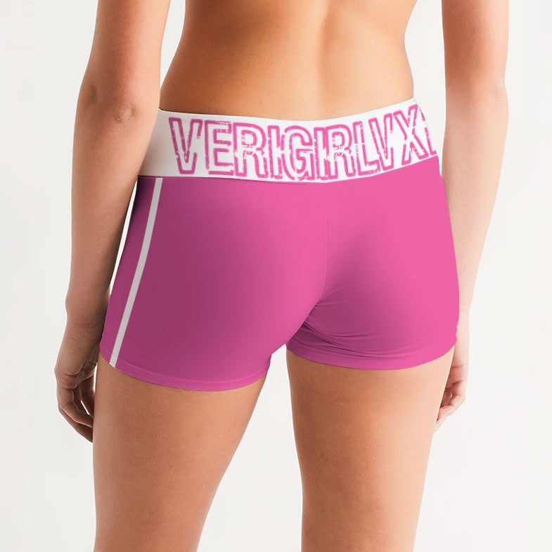 VGVXN White and Pink Yoga Shorts