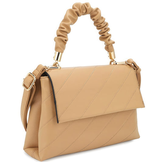 Fashionista Pattern Wrinkle Handle  Bag