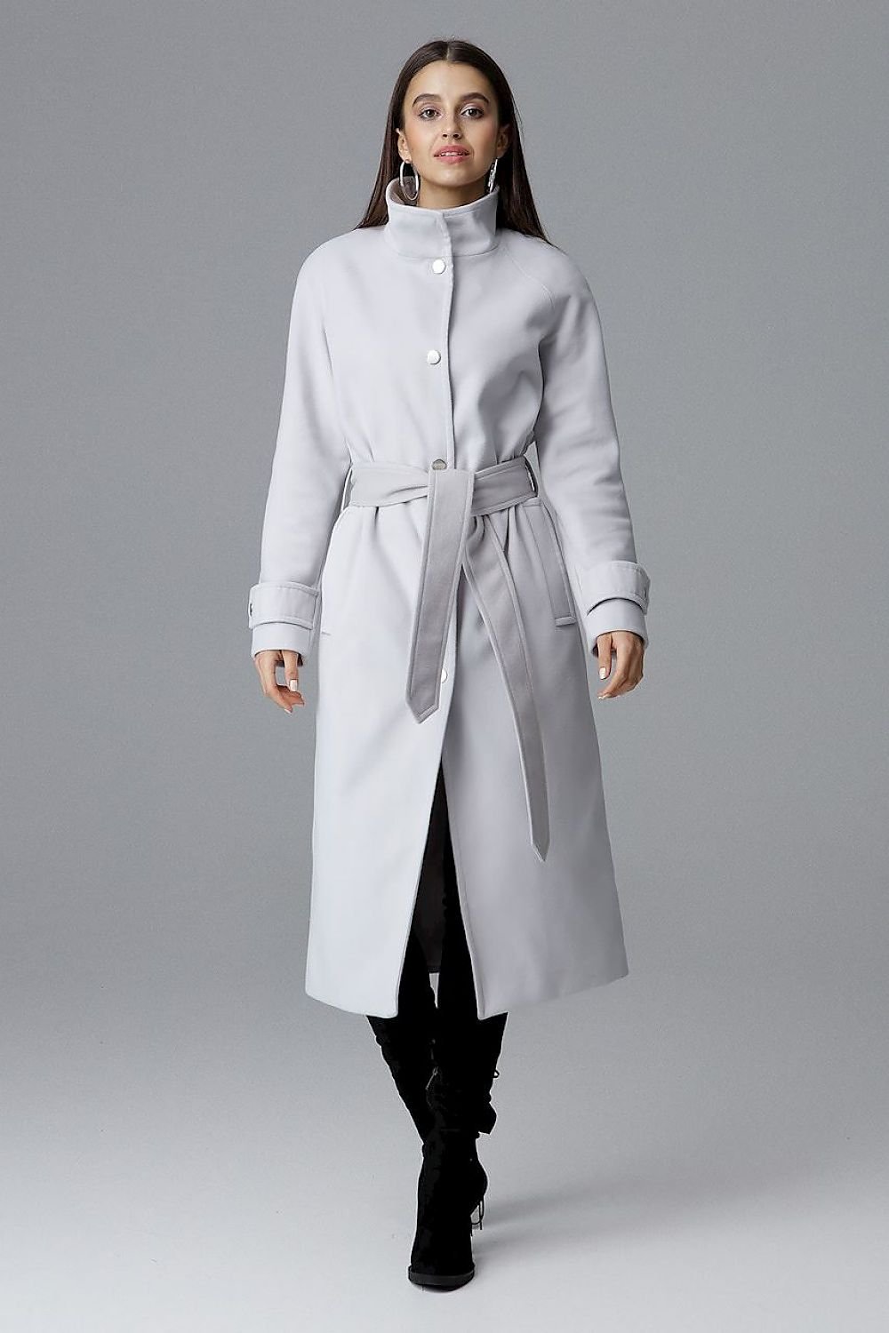 Fashionista White Long Slit Coat - xclsvafashion.com