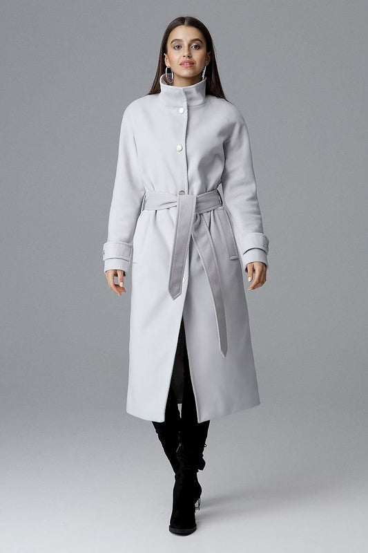 Fashionista White Long Slit Coat